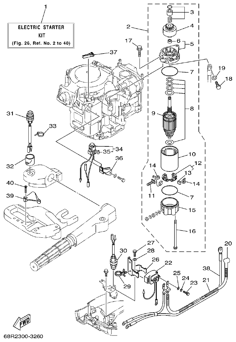 Yamaha F6A, F6B, F8C OPTIONAL PARTS parts diagram